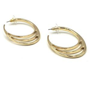 VINCE CAMUTO Triple Scoop Hoop Earrings Gold